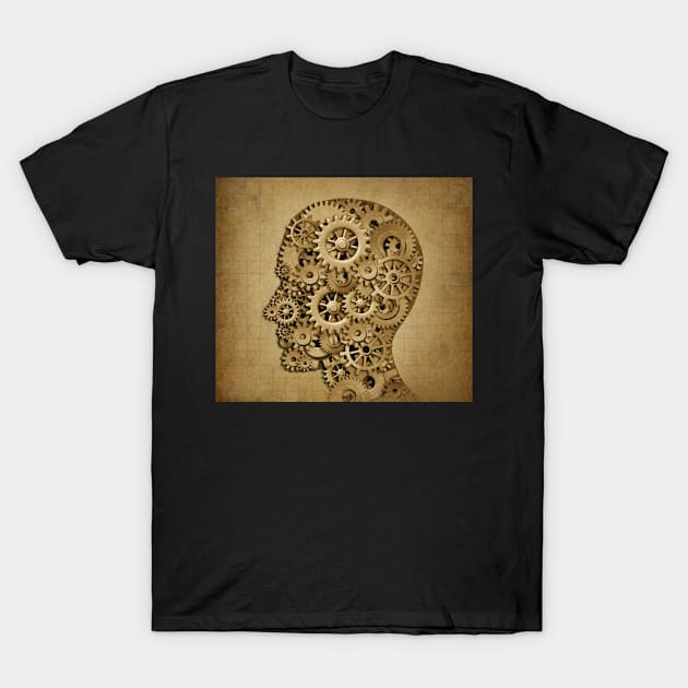 steampunk vintage old head T-Shirt by lightidea